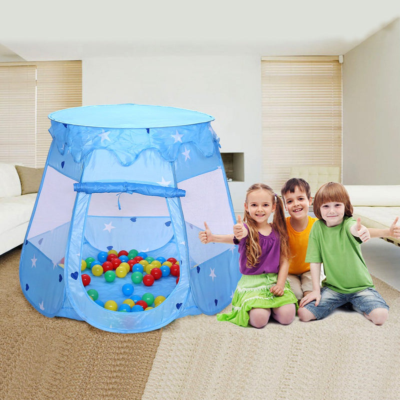 Hengda klappbar blau Zelt Kinderzelt mit 100 Bällen Navy Pop Up Faltbarer Ball Pool Cottage