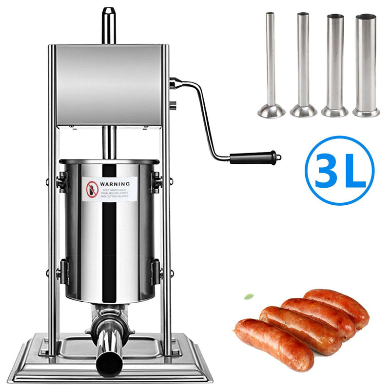 Wolketon Onlineshop Günstig Kaufen 3 Liter Wurstfüllmaschine Wurstfüller Wurstpresse Edelstahl Wurst Füllung Maker