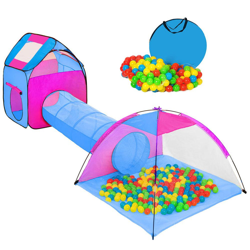 Wolketon Onlineshop Günstig Kaufen Purple Blue Kinderspielzelt mit Tunnel und 200 Bällen