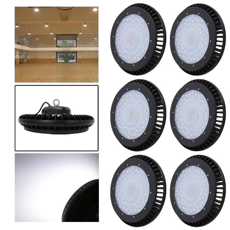 Wolketon Onlineshop Günstig Kaufen 6X 200W UFO Hallenleuchte Hallenfluter Industrielampe Kaltweiß IP44