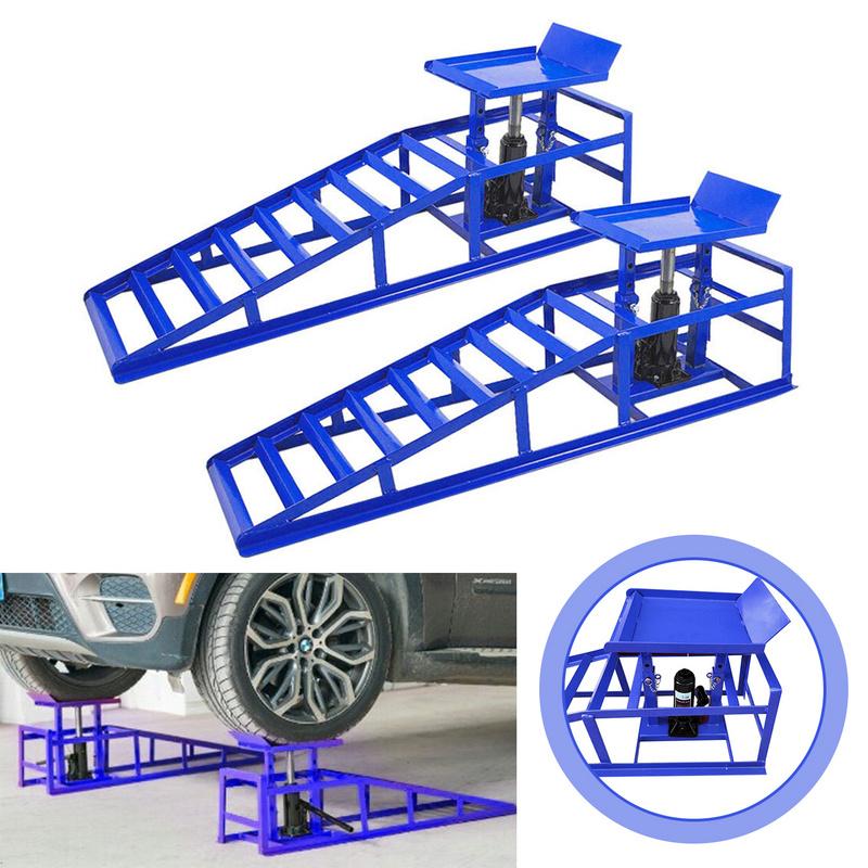 Wolketon Onlineshop Günstig Kaufen Paar Auffahrrampen mit 2 x Hydraulik-Wagenheber