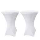 Wolketon Onlineshop Günstig Kaufen 2 Stück Weiß Stretchhusse für Bistrotisch/Stehtisch Größe:Ø 80-110cm