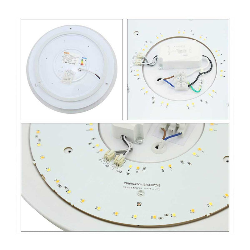 50W Runde LED-Deckenleuchte mit Starlight-Effekt(Warmweiß) Vingo