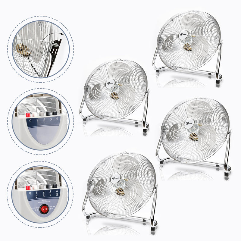 Wolketon Onlineshop Günstig Kaufen Bodenventilator Ventilator Hallenlüfter 45/50cm Fan neigbar