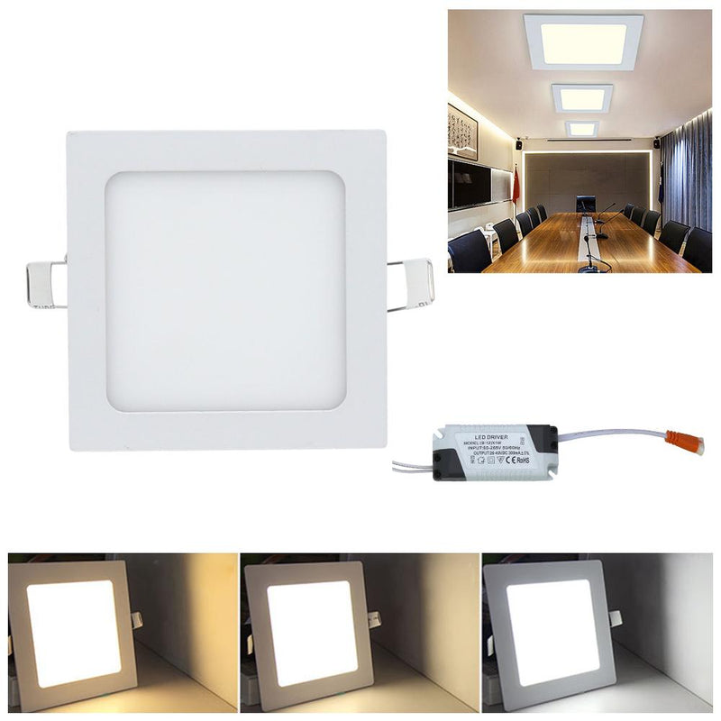 Wolketon Onlineshop Günstig Kaufen 5x 9W Eckig LED Panel Einbauleuchten 3 in 1 Farbwechsel