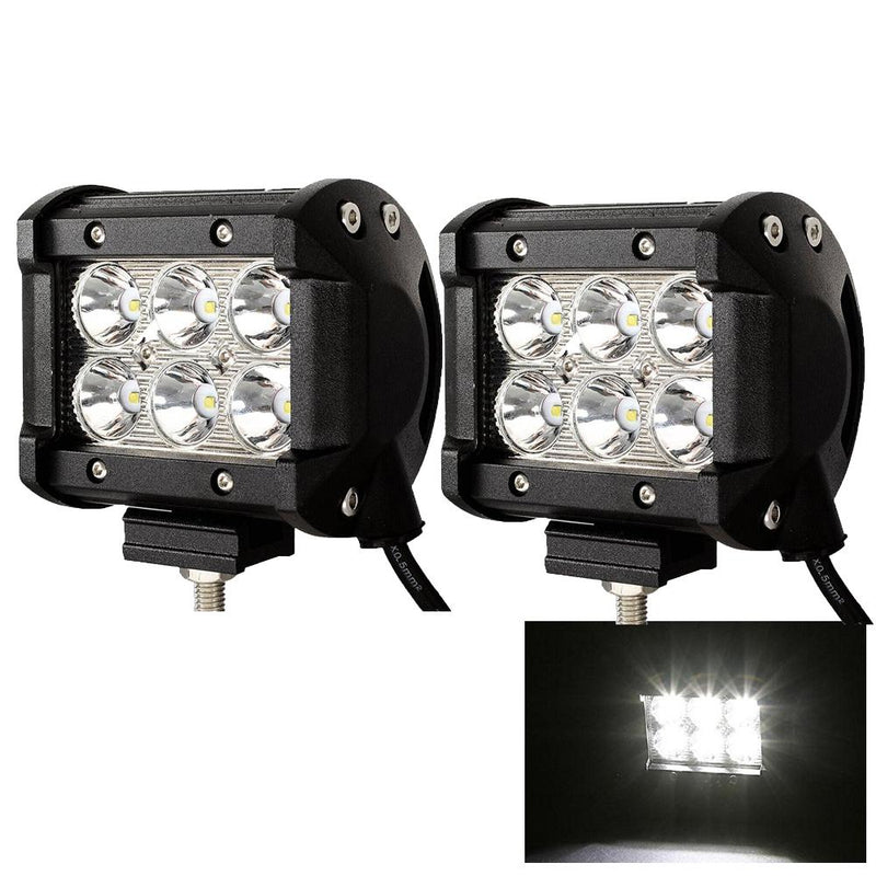 Wolketon Onlineshop Günstig Kaufen 2X 18W LED Scheinwerfer Quadrat Arbeitsscheinwerfer Zusatzscheinwerfer 1800LM