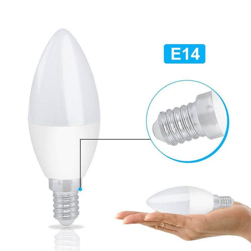 Online Shop 4.5W LED Birnen Ersetzt 38W Halogenlampen C37 E14 Warmweiß 3000K