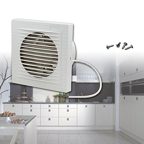 Wolketon Onlineshop Günstig Kaufen HG Wandlüfter Ventilator Wandventilator Badlüfter Abluftventilator Leise Weiß für Küche Bad WC