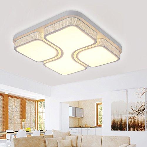 Wolketon Onlineshop Günstig Kaufen 36W Warmweiß Weiß-Schale Platz Modern Wohnzimmer LED Deckenlampe