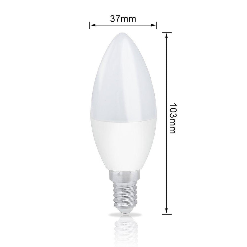Online Shop4.5W LED Birnen Ersetzt 38W Halogenlampen C37 E14 Weiß 6500K 6er Pack