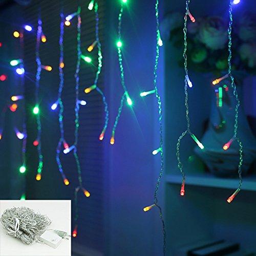 Wolketon Onlineshop Günstig Kaufen® 10m 200 LED RGB Eiszapfen Weihnachtslichterkette Lichterkette