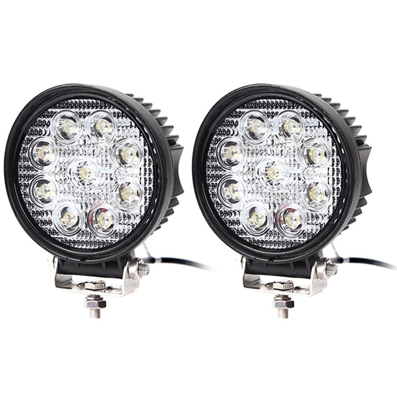 Wolketon Onlineshop Günstig Kaufen 2X 27W LED Scheinwerfer Runde Arbeitsscheinwerfer mit 9 LEDs Rückfahrscheinwerfer