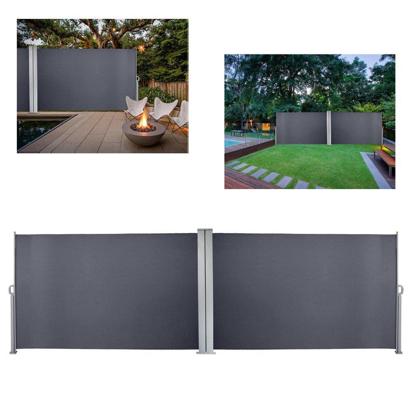 Wolketon Onlineshop Günstig Kaufen Seitenmarkise 160x600cm Grau Sonnenschutz Sichtschutz