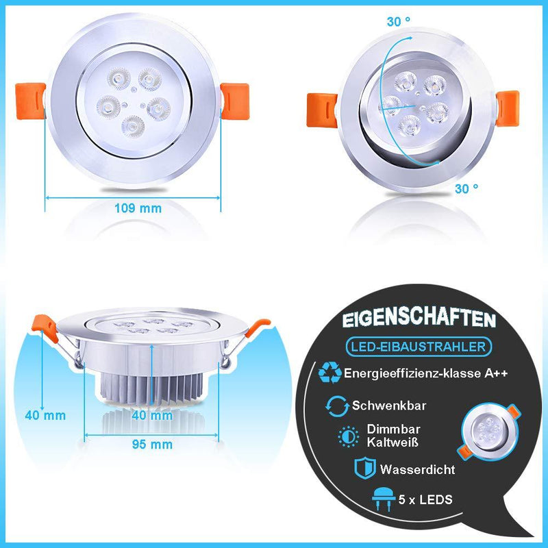 Wolketon Onlineshop Günstig Kaufen 10x Runde LED Panel Farbwechsel 3 in 1 Einbauleuchte Deckenstrahler