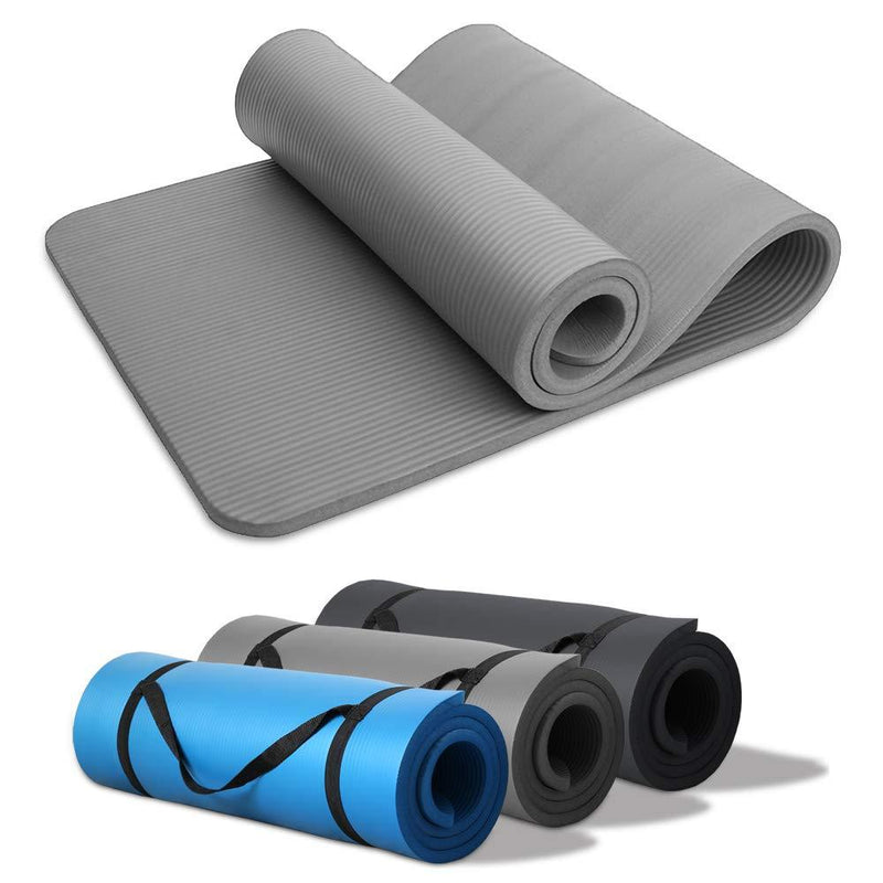 Wolketon Onlineshop Günstig Kaufen Grau Pilates Yogamatte Gymnastikmatte Rutschfeste Fitnessmatte 190 x 60 cm