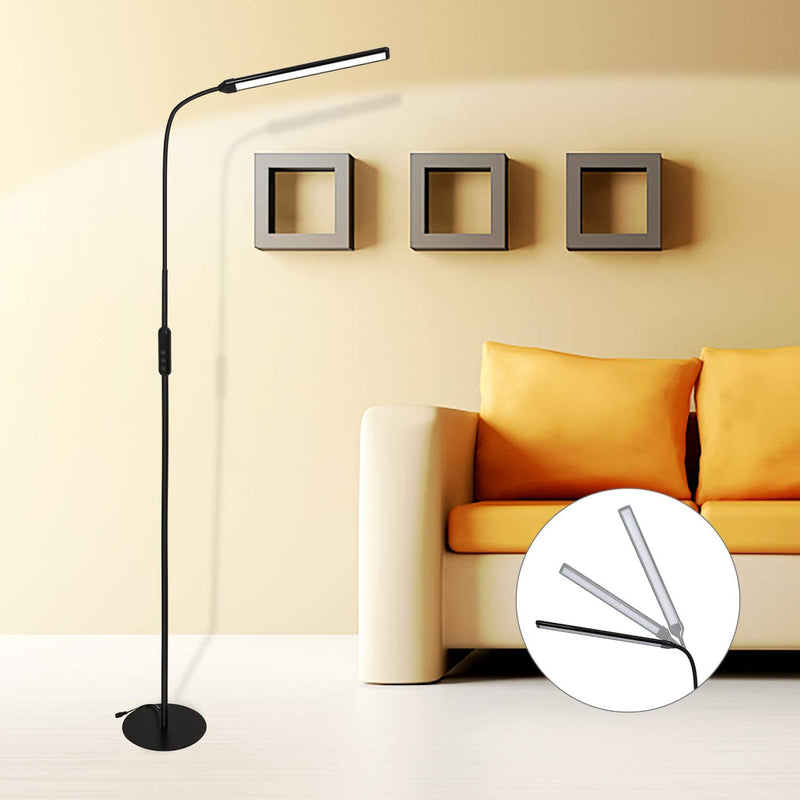 Wolketon Onlineshop Günstig Kaufen 12W LED Dimmbar Stehlampe mit Flexibler Schwanenhals