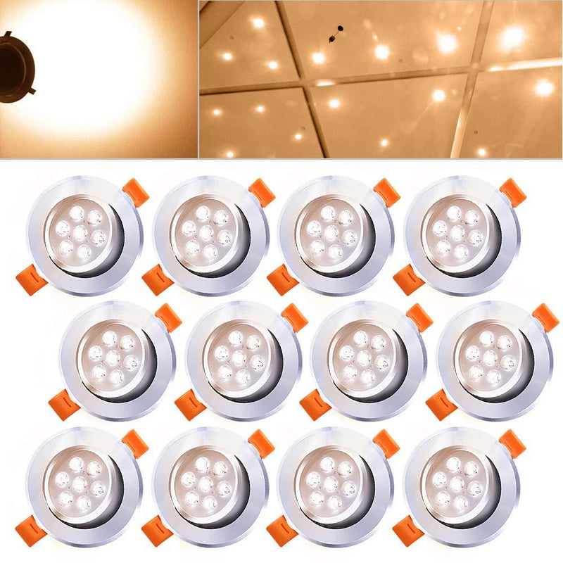 Wolketon Onlineshop Günstig Kaufen 12x 7W Warmweiß LED Einbaustrahler Deckenstrahler