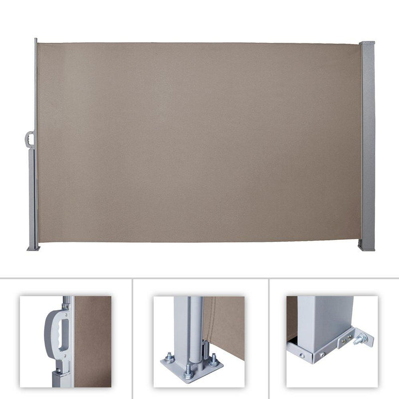 Wolketon Onlineshop Günstig Kaufen Seitenmarkise 180x300cm Braun Sonnenschutz Sichtschutz