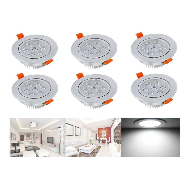 Wolketon Onlineshop Günstig Kaufen® LED Einbaustrahler Highpower Schwenkbar Kaltweiß 7W 6er Pack