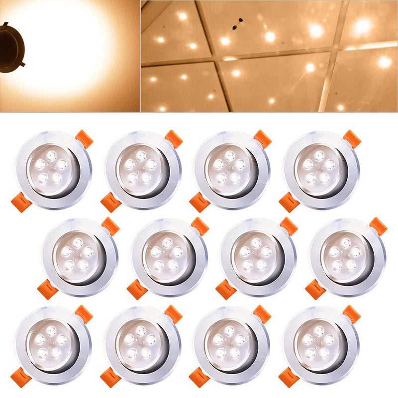 Wolketon Onlineshop Günstig Kaufen 12 x 5W LED Warmweiß 2800-3200k LED Spot Decken IP44