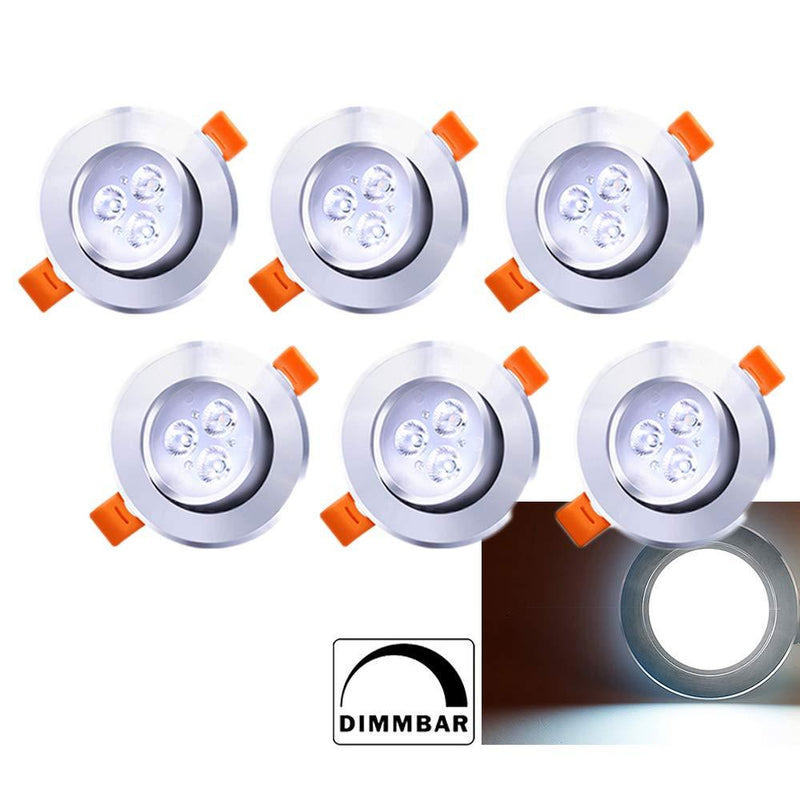 Wolketon Onlineshop Günstig Kaufen 6x 3W Dimmbar Kaltweiß Einbaustrahler Deckenstrahler