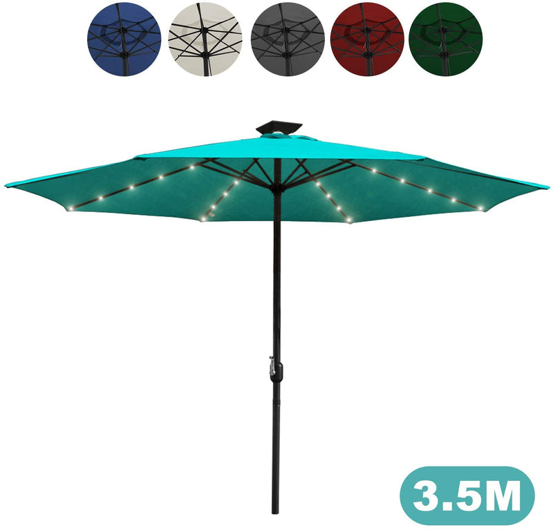 Wolketon Onlineshop Günstig Kaufen Ø350cm Sonnenschirm Himmelblau mit LEDs