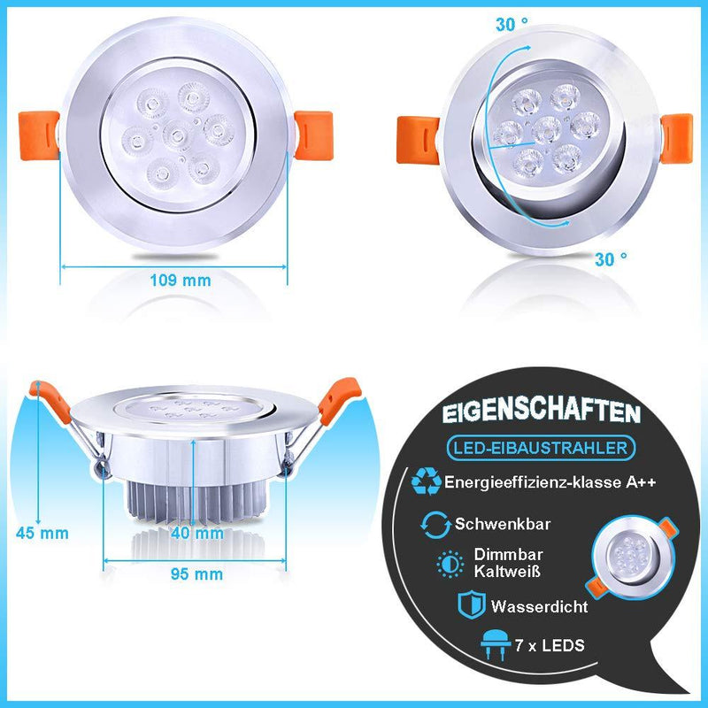 hengda-12x-7w-dimmbar-kaltweiß-einbaustrahler-deckenstrahler