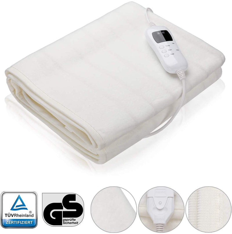 Wolketon Onlineshop Günstig Kaufen Weiß Wärmeunterbett 190x80cm Elektrische Heizdecke mit 9 Temperaturstufen