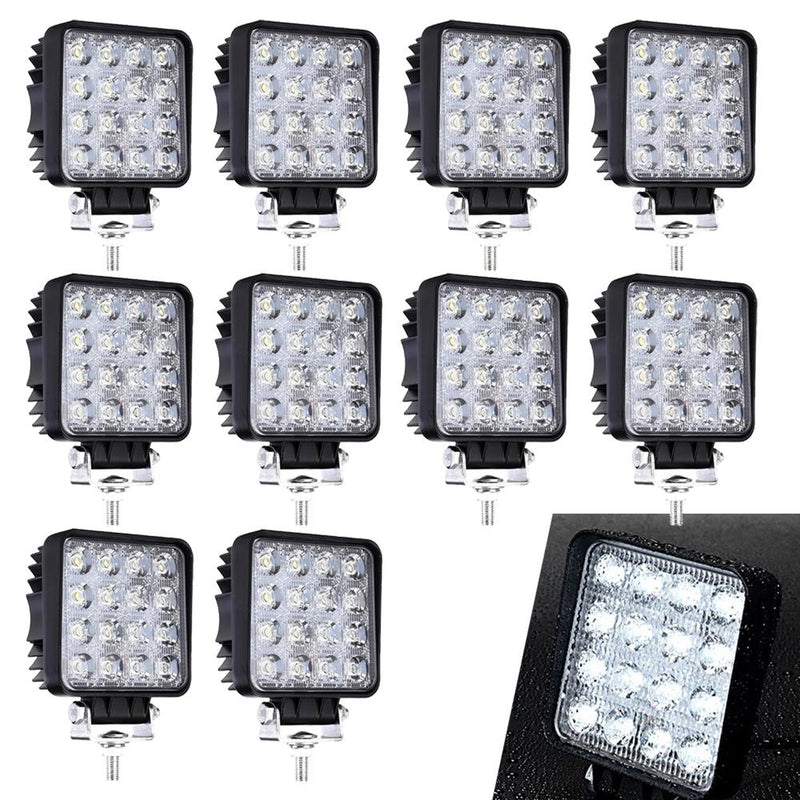 Wolketon Onlineshop Günstig Kaufen 10X 48W LED Scheinwerfer Quadrat Arbeitsscheinwerfer Rückfahrscheinwerfer Zusatzscheinwerfer