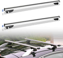 Wolketon Onlineshop Günstig Kaufen Silber Abschließbar Kompatibel Aluminium-Relingträger Dachträger L124 bis 150 kg (2 Stk.) für Geländewagen/SUV
