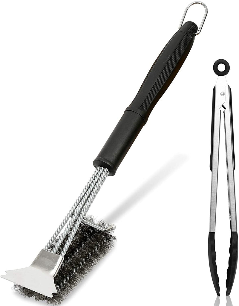 Wolketon Onlineshop Günstig Kaufen Edelstahl Grillzange und Draht Grillbürste Set