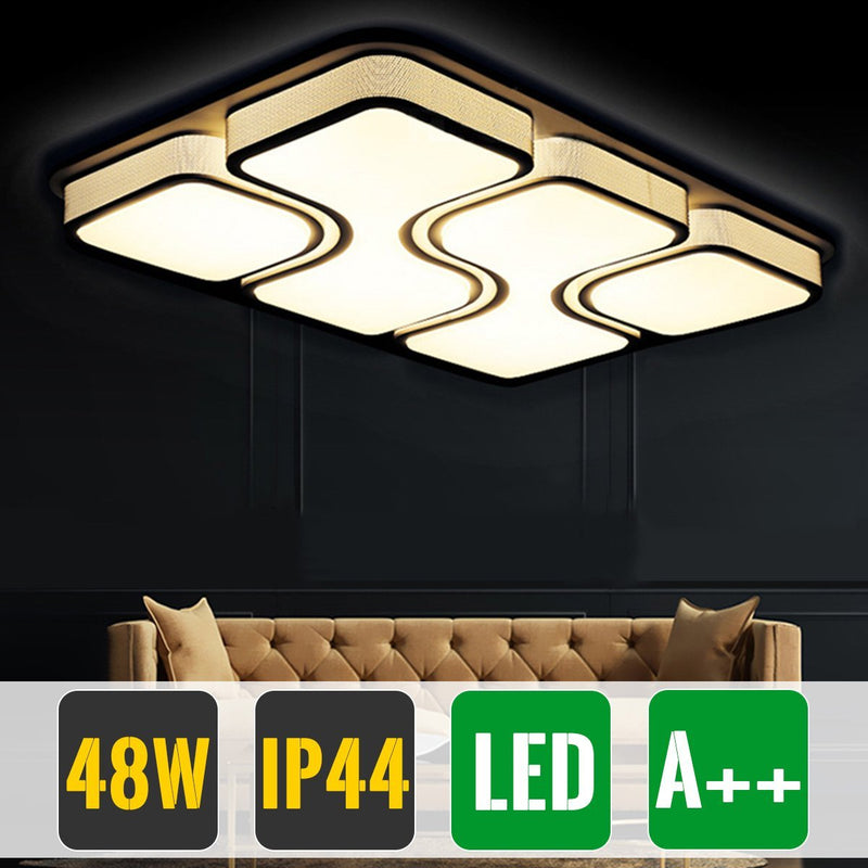 Wolketon Onlineshop Günstig Kaufen HG LED 48W Deckenlampe Warmweiß wohnzimmer