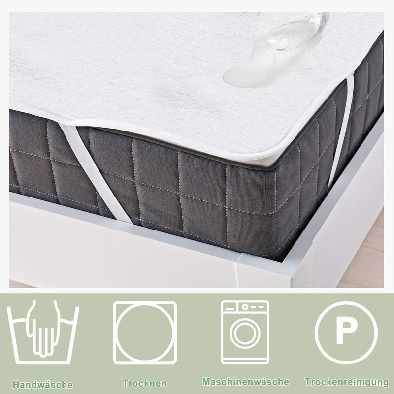 Wolketon Onlineshop Günstig Kaufen Matratzenschoner 140x200cm aus 100% Baumwolle Schützende Matratzenunterlage