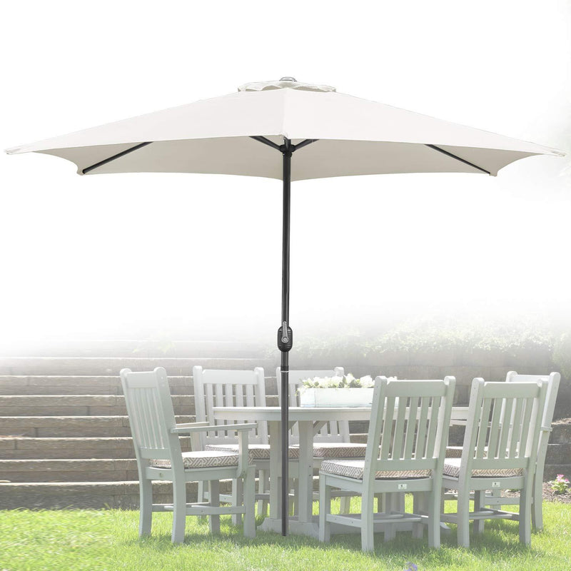 Wolketon Onlineshop Günstig Kaufen 3.0m Beige Sonnenschirm Höhenverstellbare Gartenschirm Marktschirm