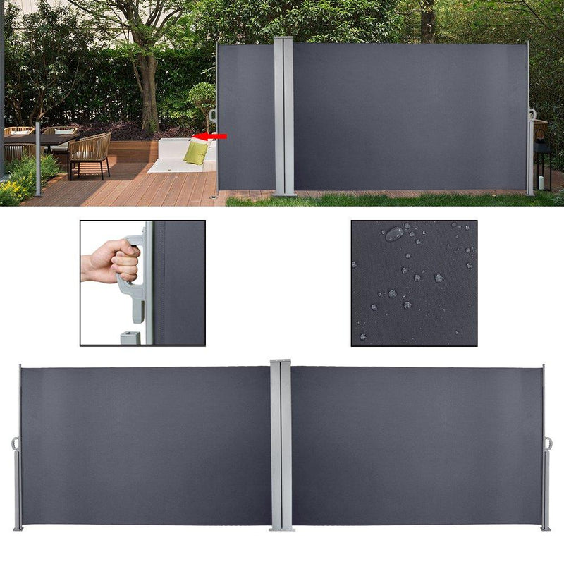 Wolketon Onlineshop Günstig Kaufen Seitenmarkise 180x600cm Grau Sonnenschutz Sichtschutz