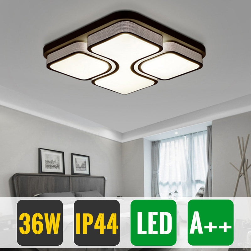 Wolketon Onlineshop Günstig Kaufen 36W Weiß Schwarz-Schale Platz Modern Wohnzimmer LED Deckenlampe