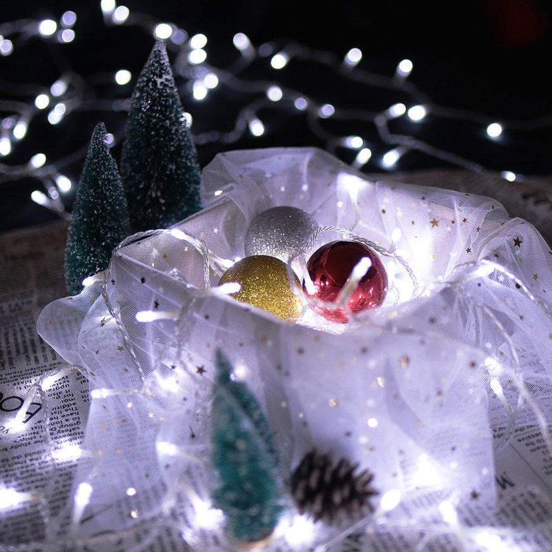 Wolketon Onlineshop Günstig Kaufen 40M 400 LED Lichterkette Kaltweiß 31V Weihnachtsbeleuchtung Außenlichterkette 8 Funktiontyp Memory
