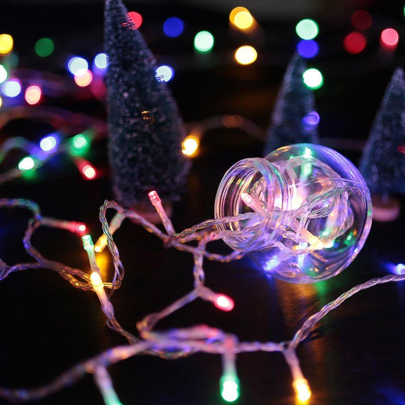 Wolketon Onlineshop Günstig Kaufen 100M 500 LED Lichterkette RGB Weihnachtsbeleuchtung Mischenfarbe Außen