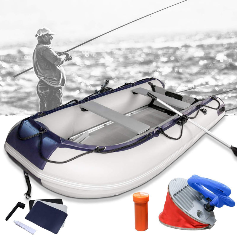 Wolketon Onlineshop Günstig Kaufen 380 cm Schlauchboot Mit Pumpe und Paddel 6 Plätzen Sportboot geeignet für einen Außenbordmotor 380x170x77cm