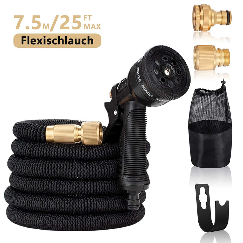 Wolketon Onlineshop Günstig Kaufen Wolkton Flexibler Gartenschlauch 7.5m Wasserschlauch Flexischlauch