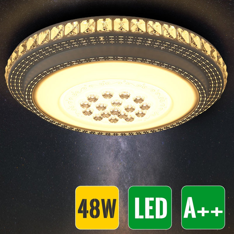 Wolketon Onlineshop Günstig Kaufen 48W Deckenlampe Kristall LED Runde Starlight Effekt