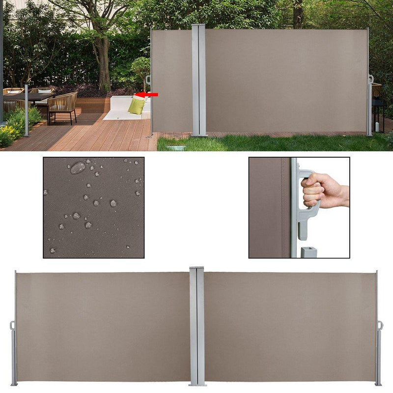 Wolketon Onlineshop Günstig Kaufen Seitenmarkise 180x600cm Braun Sonnenschutz Sichtschutz