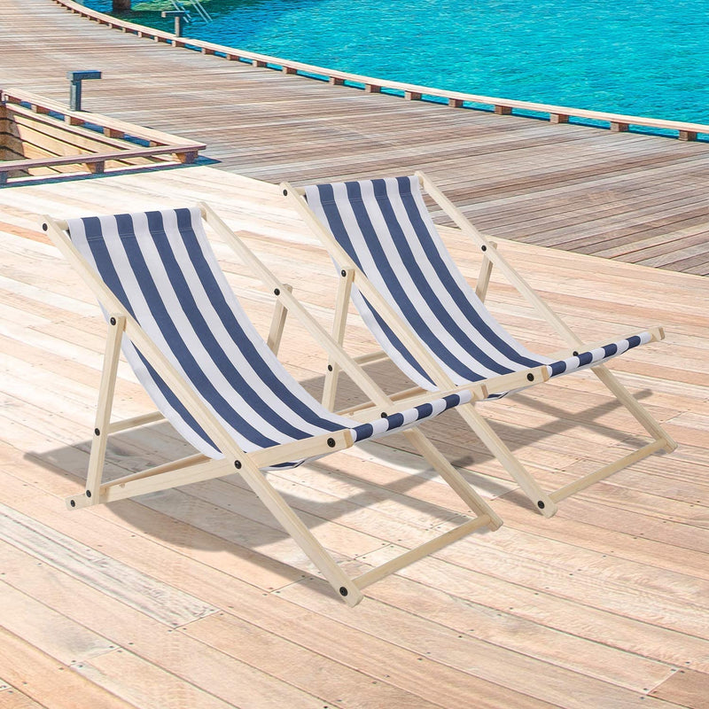 Wolketon Onlineshop Günstig Kaufen Holzliegestuhl klappbar für den Garten, Terrasse und Balkon 120kg max.