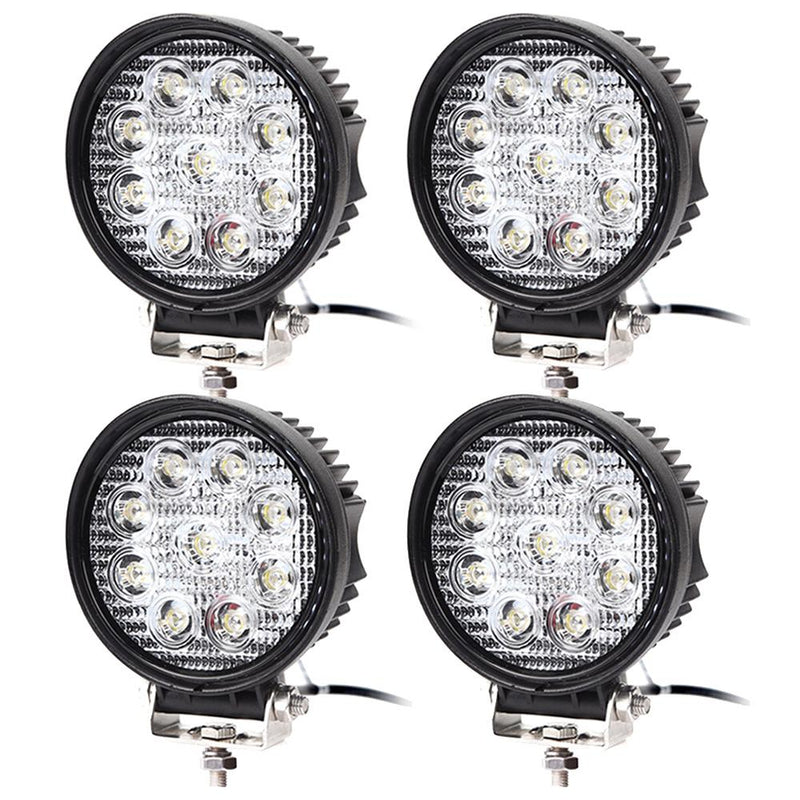 Wolketon Onlineshop Günstig Kaufen 4X 27W LED Scheinwerfer Runde Arbeitsscheinwerfer mit 9 LEDs Rückfahrscheinwerfer