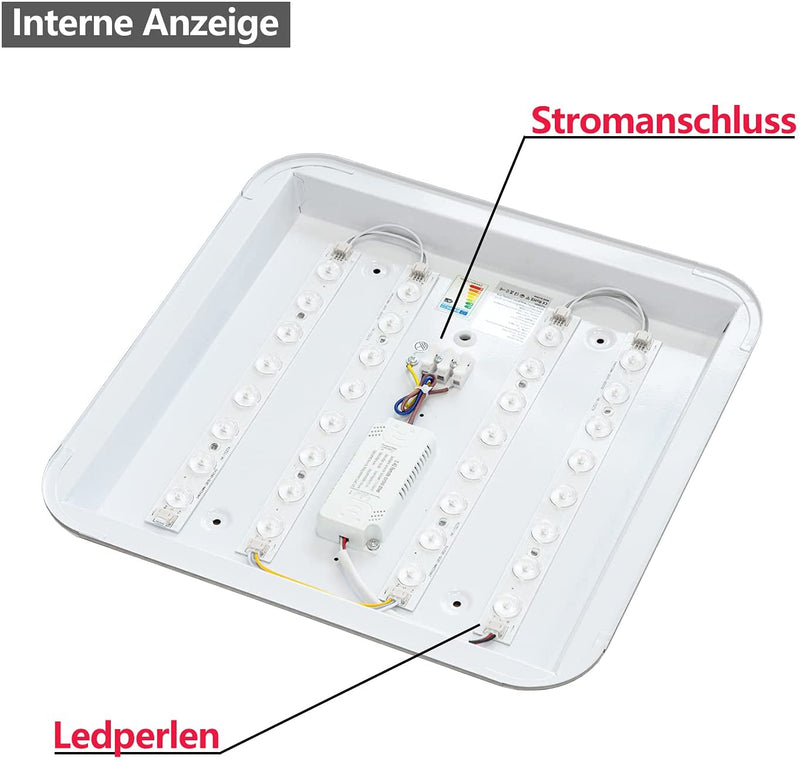 Wolketon LED Deckenlampe 12W-48W Warmweiß Küchenleuchte Wohnzimmerlampe