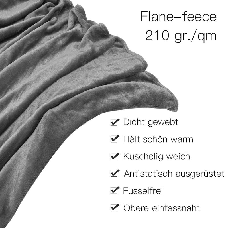 Wolketon Kuscheldecke Fleecedecke Weiche Warme