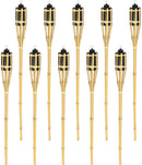 Wolketon 10x Gartenfackeln Set Deko Fackelöl Docht 90cm