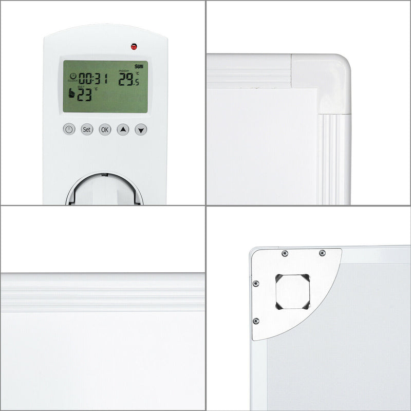 Wolketon Infrarotheizung Wandheizung mit Thermostat 600W