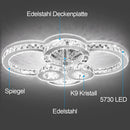 Wolketon LED Kristall Deckenleuchte metall 96w Dimmbar