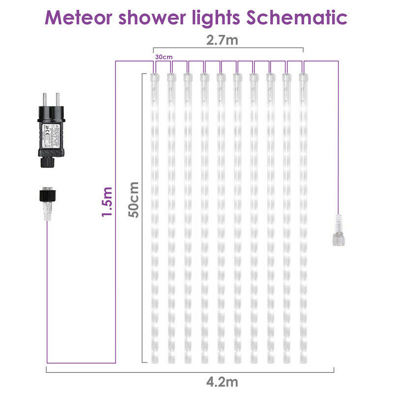 Wolketon Meteorschauer Lichter Meteoritenschauer Lichterketten kaltweiß